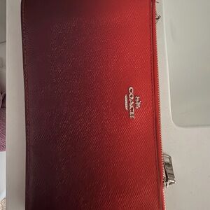 Coach Scarlet Leather Pouch